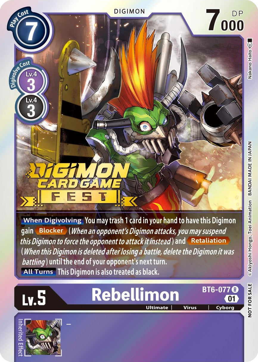 Rebellimon [BT6-077] (Digimon Card Game Fest 2022) [Double Diamond Promos] | Tables and Towers