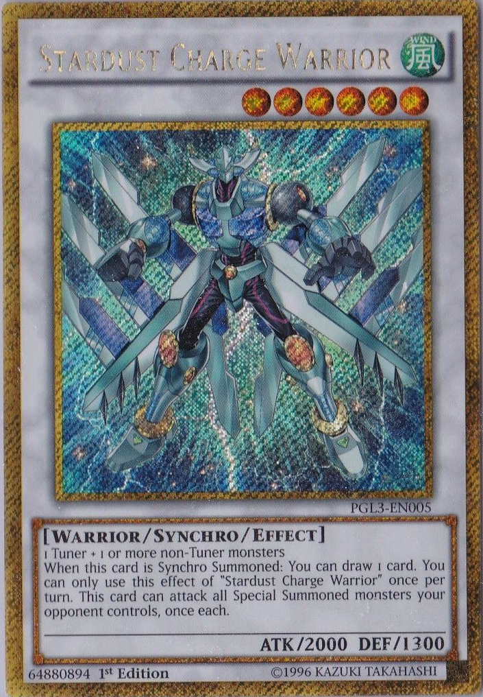 Stardust Charge Warrior [PGL3-EN005] Gold Secret Rare | Tables and Towers