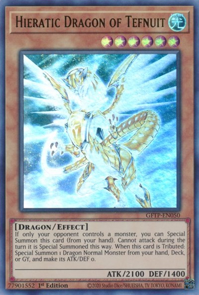 Hieratic Dragon of Tefnuit [GFTP-EN050] Ultra Rare | Tables and Towers