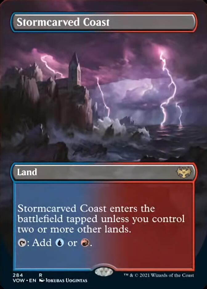 Stormcarved Coast (Borderless Alternate Art) [Innistrad: Crimson Vow] | Tables and Towers