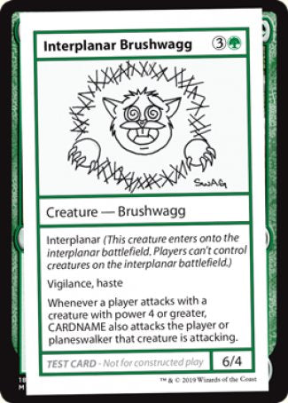 Interplanar Brushwagg (2021 Edition) [Mystery Booster Playtest Cards] | Tables and Towers