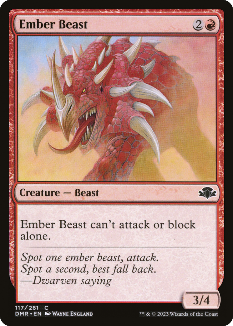 Ember Beast [Dominaria Remastered] | Tables and Towers