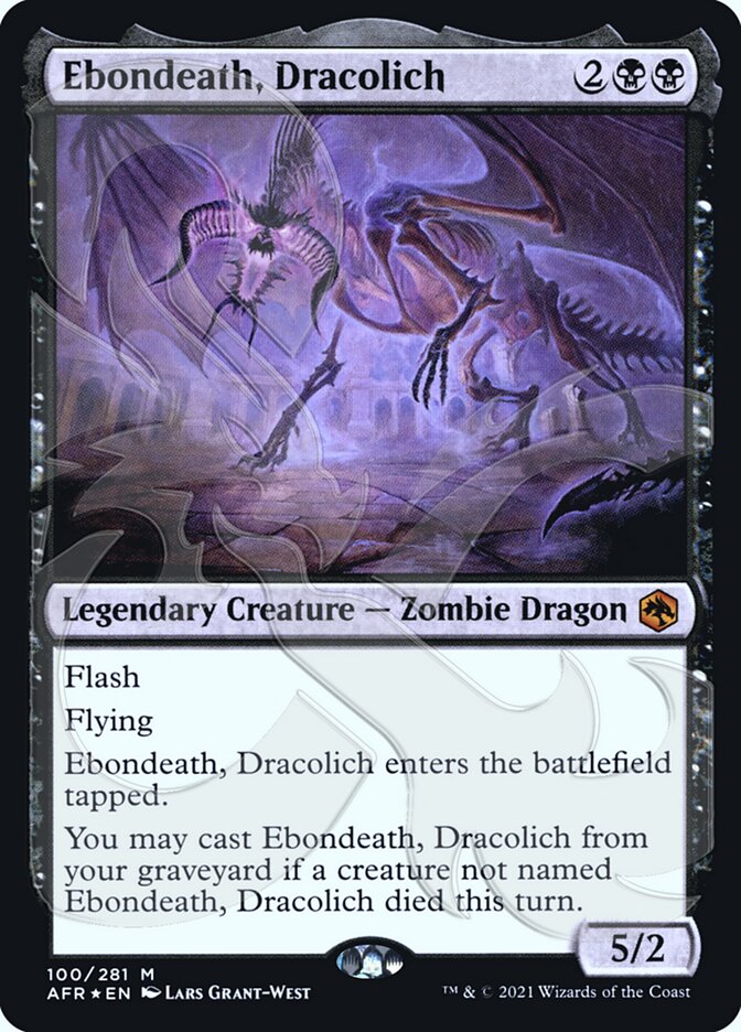 Ebondeath, Dracolich (Ampersand Promo) [Dungeons & Dragons: Adventures in the Forgotten Realms Promos] | Tables and Towers