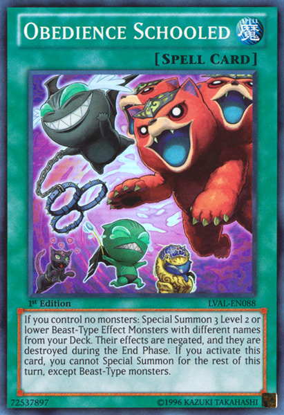 Obedience Schooled [LVAL-EN088] Super Rare | Tables and Towers