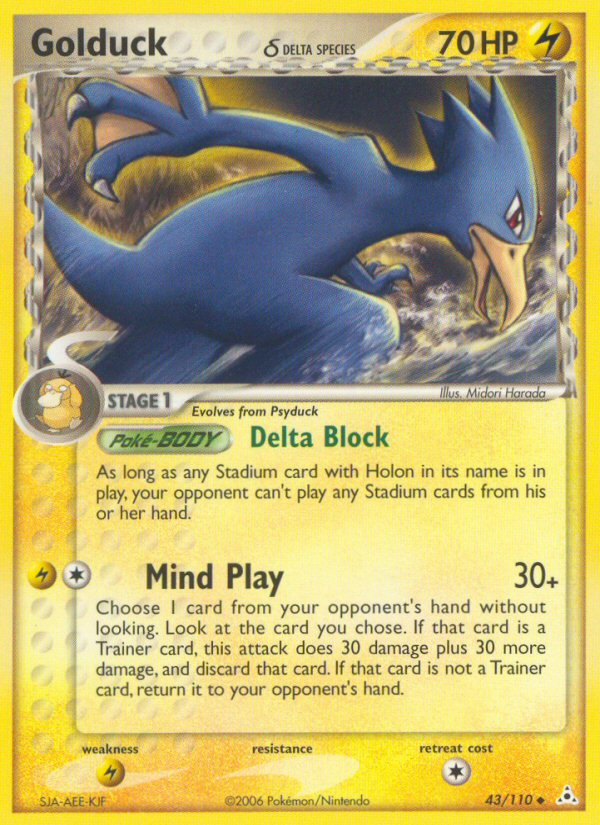 Golduck (43/110) (Delta Species) [EX: Holon Phantoms] | Tables and Towers