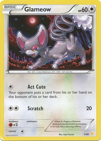 Glameow (1/30) [XY: Trainer Kit 3 - Pikachu Libre] | Tables and Towers