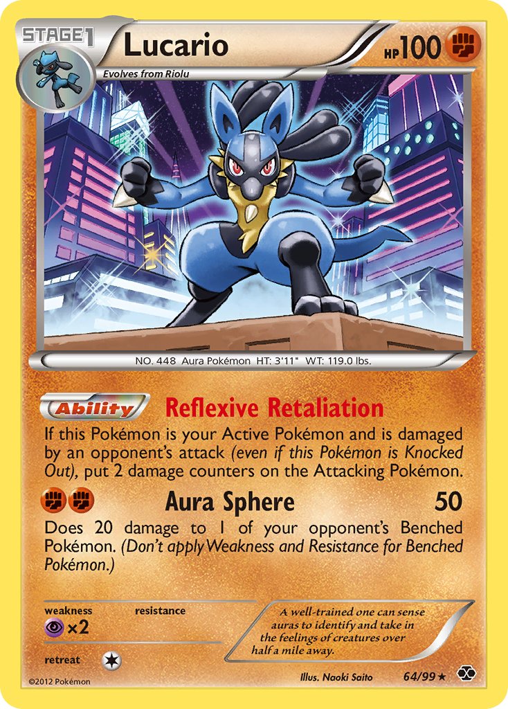 Lucario (64/99) (Cosmos Holo) (Blister Exclusive) [Black & White: Next Destinies] | Tables and Towers