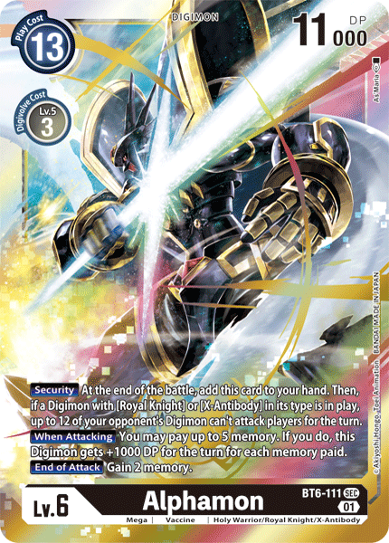 Alphamon [BT6-111] [Double Diamond] | Tables and Towers