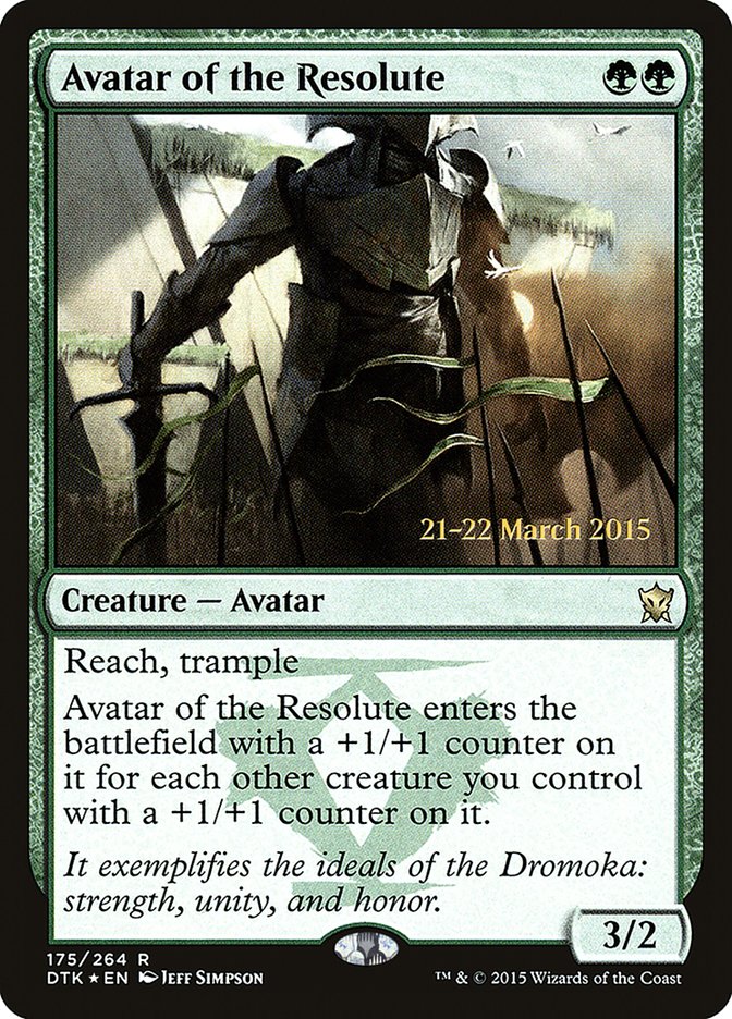 Avatar of the Resolute [Dragons of Tarkir Prerelease Promos] | Tables and Towers