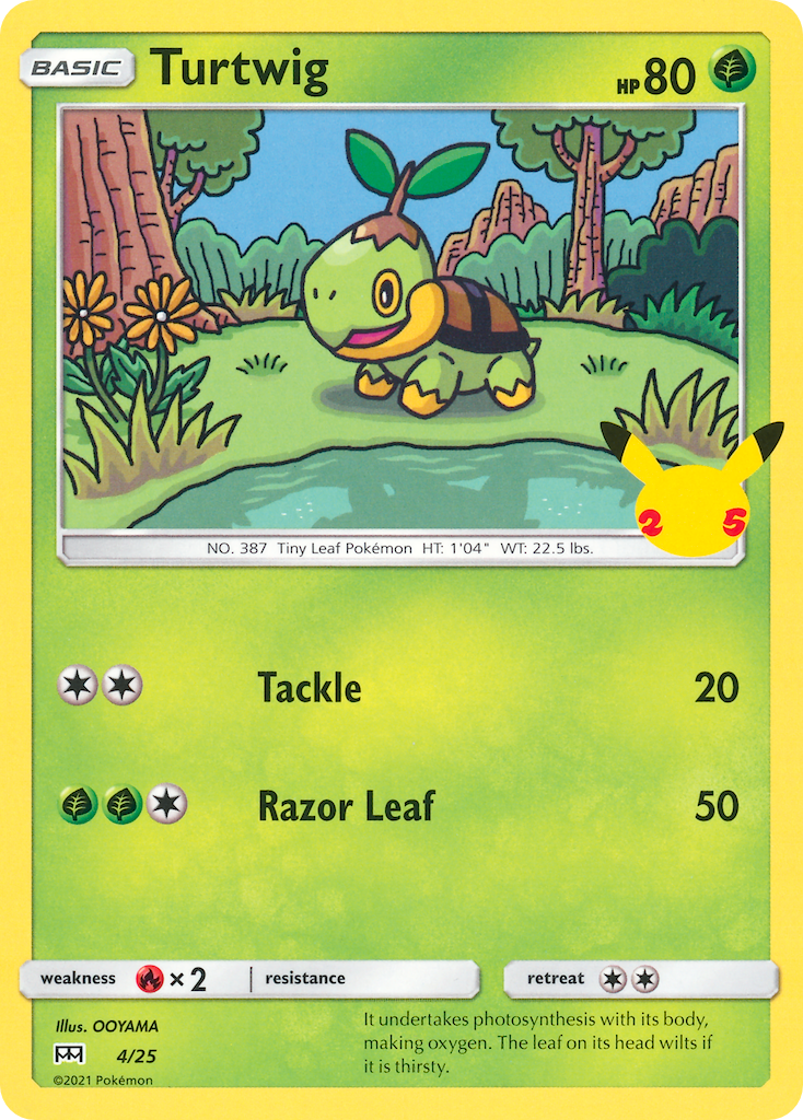 Turtwig (4/25) [McDonald's 25th Anniversary] | Tables and Towers