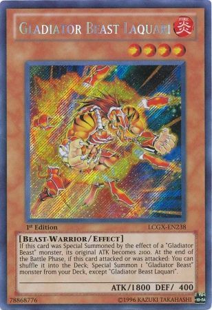 Gladiator Beast Laquari [LCGX-EN238] Secret Rare | Tables and Towers