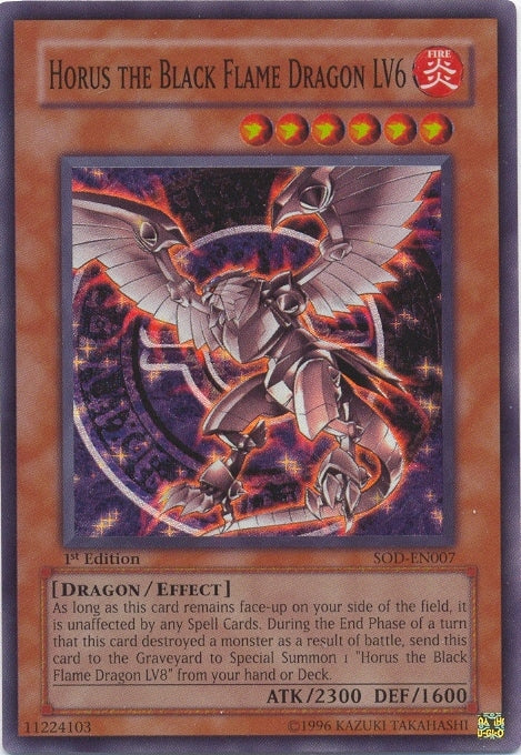 Horus the Black Flame Dragon LV6 [SOD-EN007] Super Rare | Tables and Towers