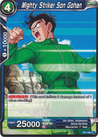 Mighty Striker Son Gohan (BT1-034) [Galactic Battle] | Tables and Towers