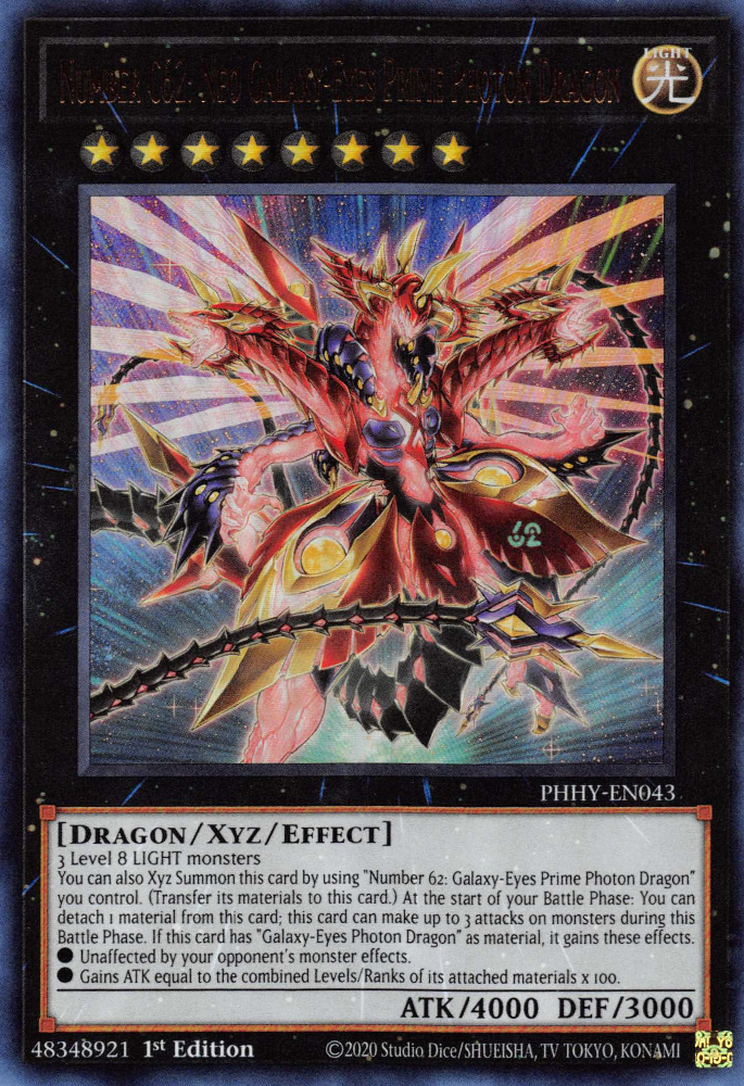 Number C62: Neo Galaxy-Eyes Prime Photon Dragon [PHHY-EN043] Ultra Rare | Tables and Towers