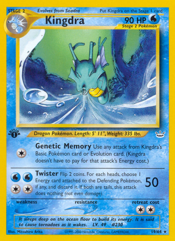 Kingdra (19/64) [Neo Revelation 1st Edition] | Tables and Towers