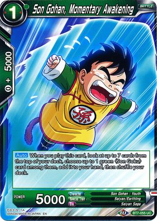 Son Gohan, Momentary Awakening (BT7-055) [Assault of the Saiyans] | Tables and Towers