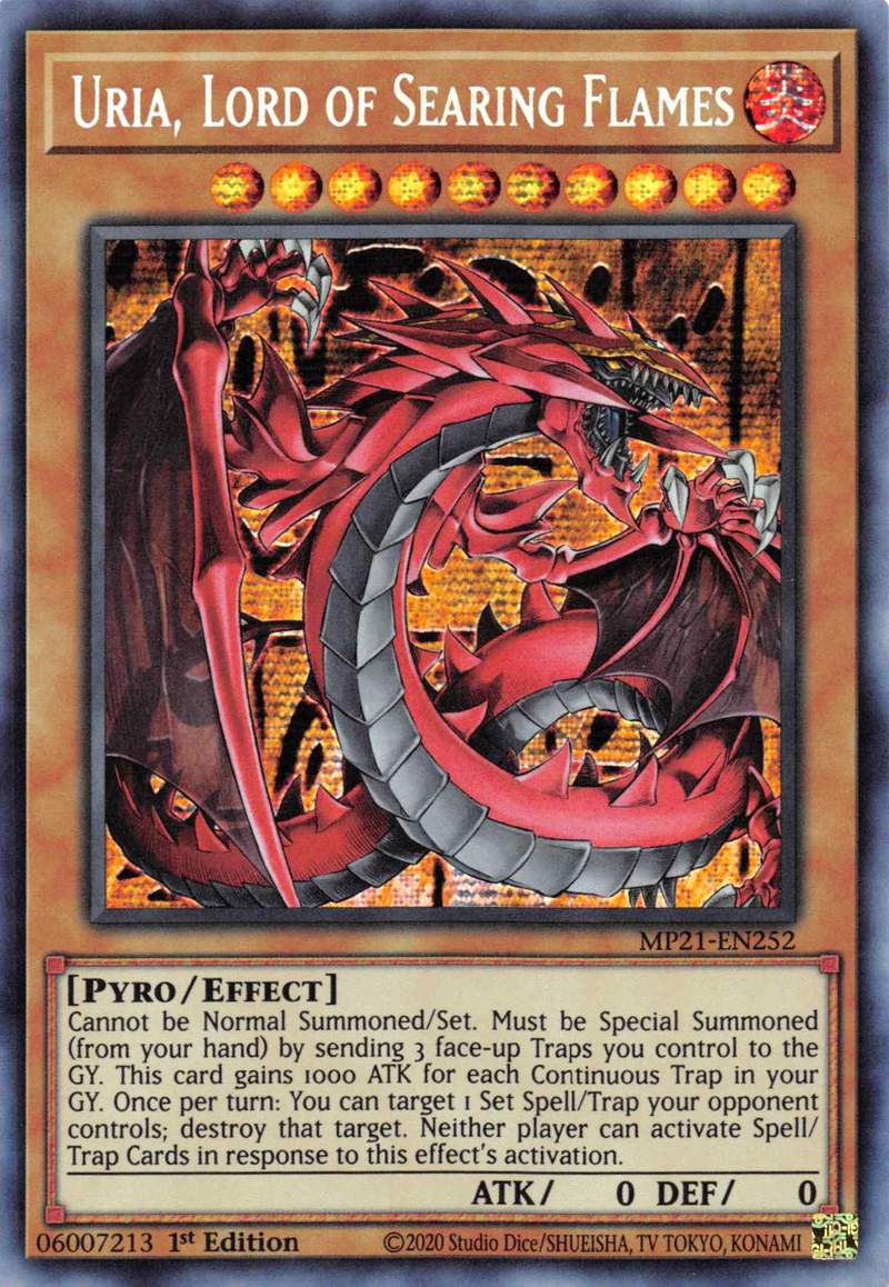 Uria, Lord of Searing Flames [MP21-EN252] Prismatic Secret Rare | Tables and Towers