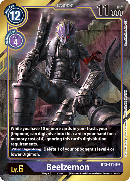 Beelzemon [BT2-111] (Alternate Art) [Release Special Booster Ver.1.0] | Tables and Towers