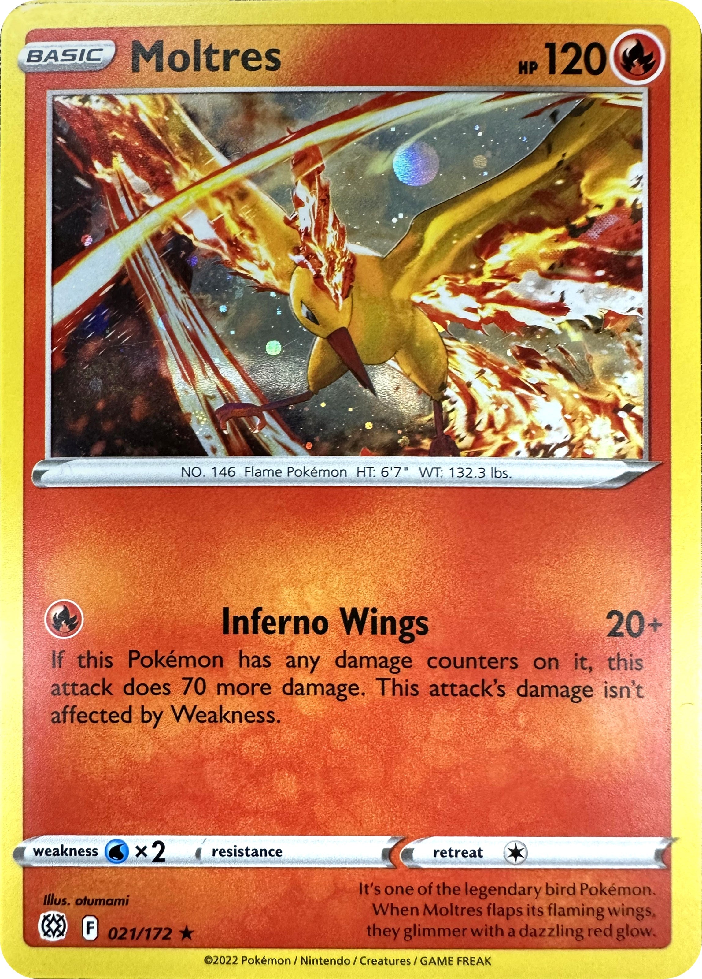 Moltres (021/172) (Cosmos Holo) [Sword & Shield: Brilliant Stars] | Tables and Towers