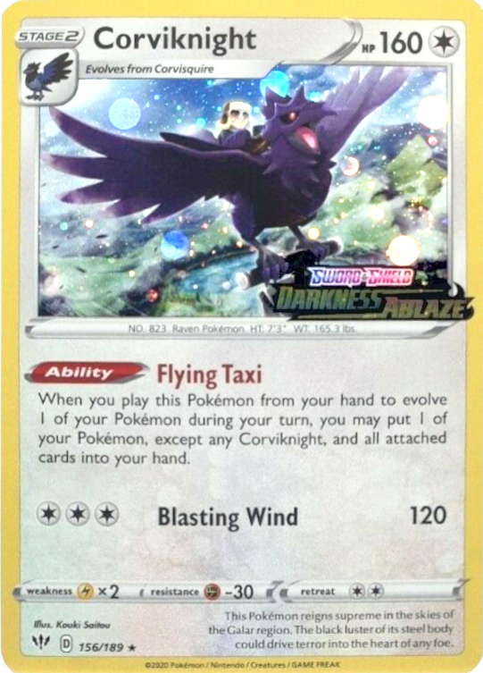 Corviknight (156/189) (Cosmos Holo) [Sword & Shield: Darkness Ablaze] | Tables and Towers