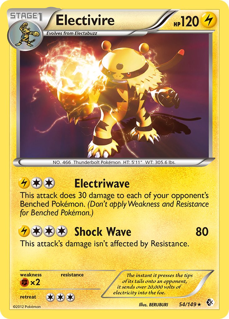 Electivire (54/149) (Theme Deck Exclusive) [Black & White: Boundaries Crossed] | Tables and Towers