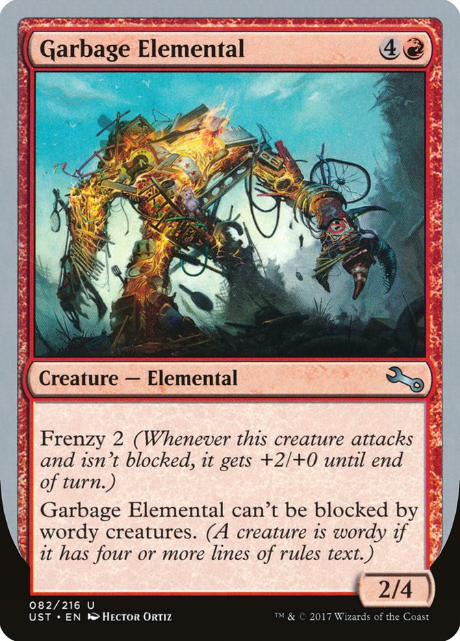 Garbage Elemental (2/4 Creature) [Unstable] | Tables and Towers