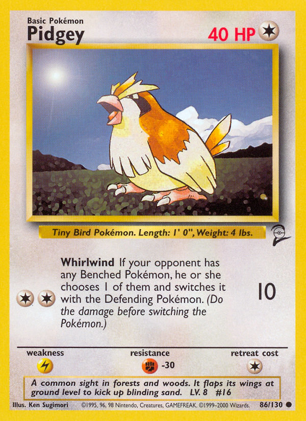 Pidgey (86/130) [Base Set 2] | Tables and Towers