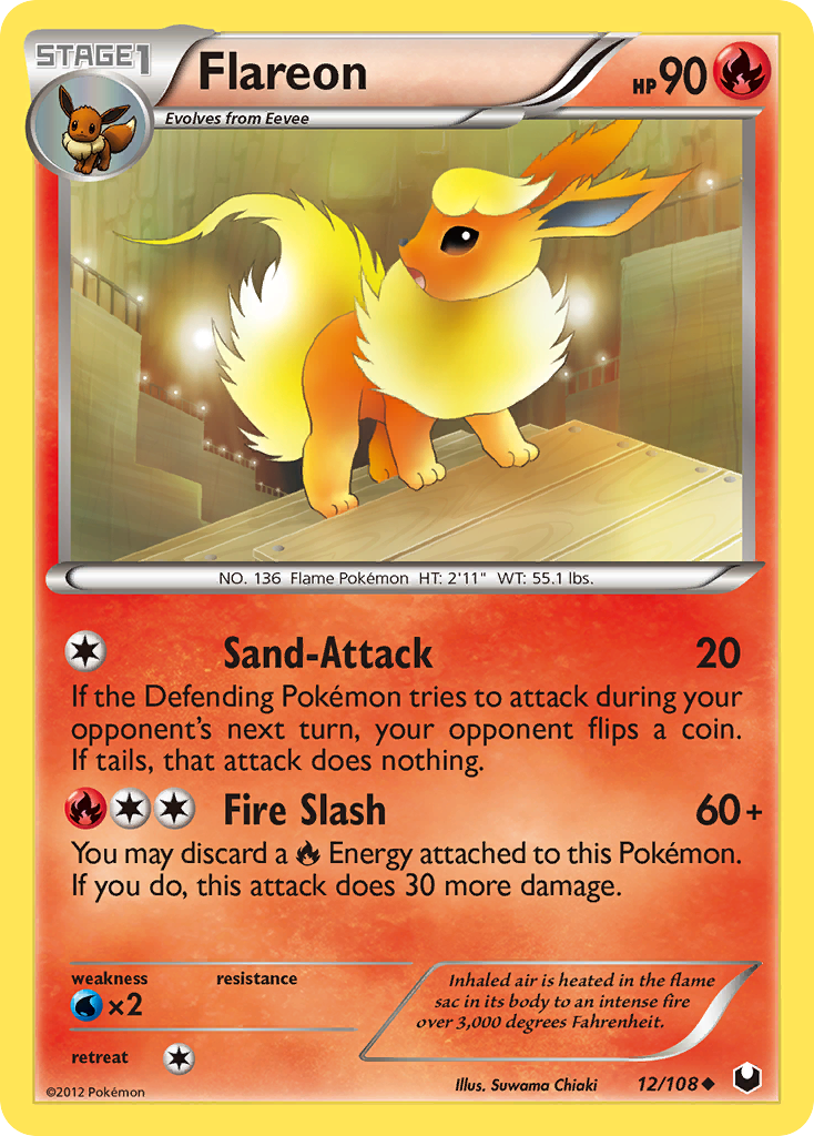 Flareon (12/108) [Black & White: Dark Explorers] | Tables and Towers