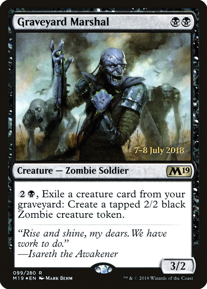 Graveyard Marshal [Core Set 2019 Prerelease Promos] | Tables and Towers