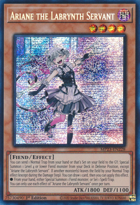 Ariane the Labrynth Servant [MP23-EN228] Prismatic Secret Rare | Tables and Towers