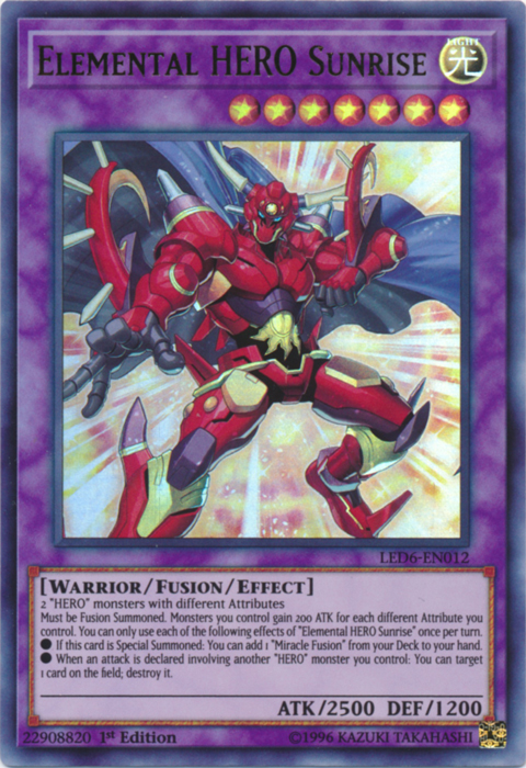 Elemental Hero Sunrise [LED6-EN012] Ultra Rare | Tables and Towers