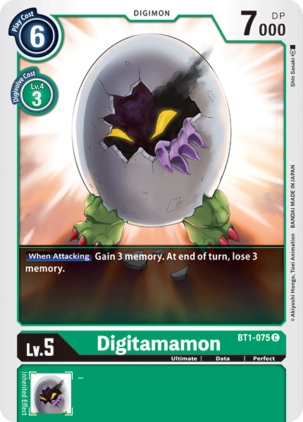 Digitamamon [BT1-075] [Release Special Booster Ver.1.0] | Tables and Towers