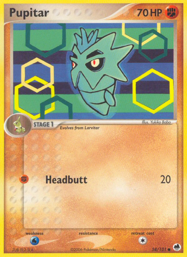 Pupitar (58/101) [EX: Dragon Frontiers] | Tables and Towers