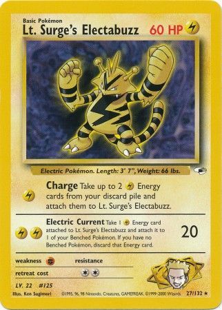 Lt. Surge's Electabuzz (27/132) [Gym Heroes Unlimited] | Tables and Towers