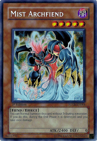 Mist Archfiend [FOTB-EN064] Secret Rare | Tables and Towers