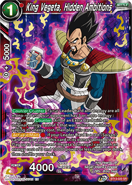 King Vegeta, Hidden Ambitions (BT13-020) [Supreme Rivalry] | Tables and Towers