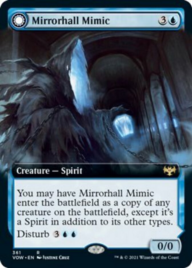 Mirrorhall Mimic // Ghastly Mimicry (Extended Art) [Innistrad: Crimson Vow] | Tables and Towers