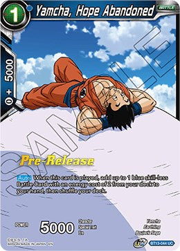 Yamcha, Hope Abandoned (BT13-044) [Supreme Rivalry Prerelease Promos] | Tables and Towers