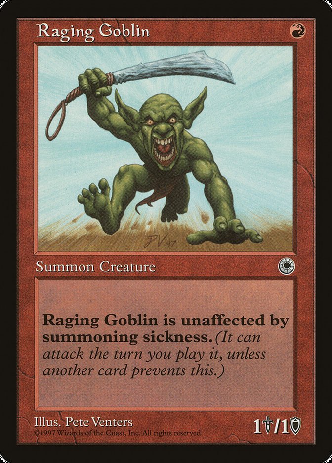 Raging Goblin (No Flavor Text) [Portal] | Tables and Towers