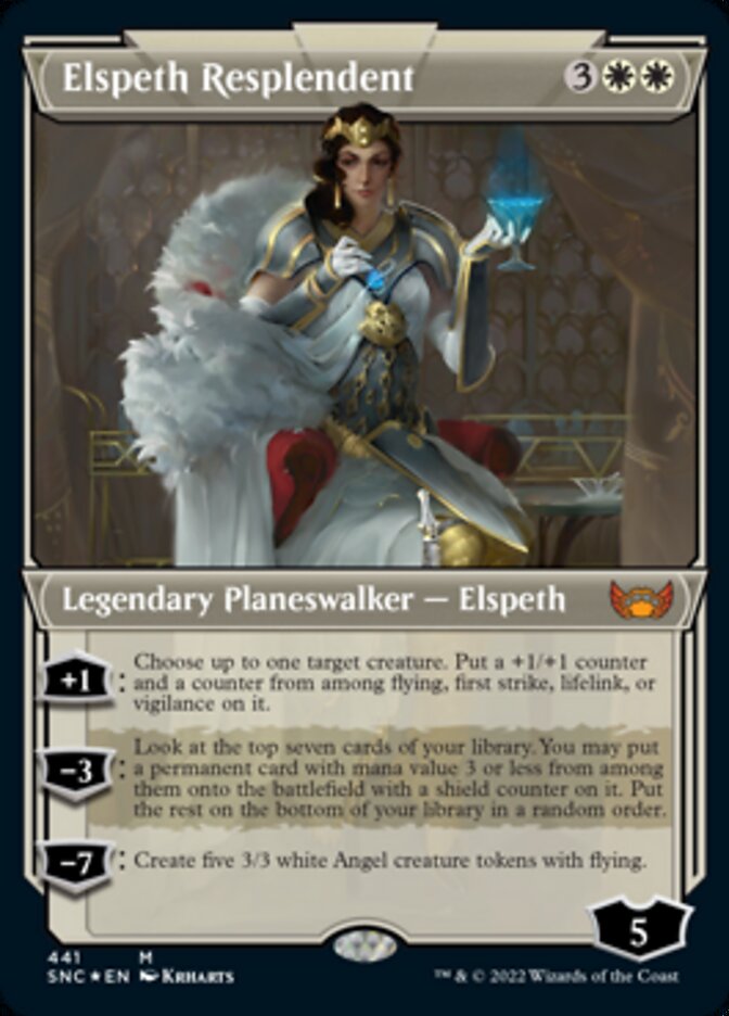 Elspeth Resplendent (Showcase Art Deco Foil Etched) [Streets of New Capenna] | Tables and Towers