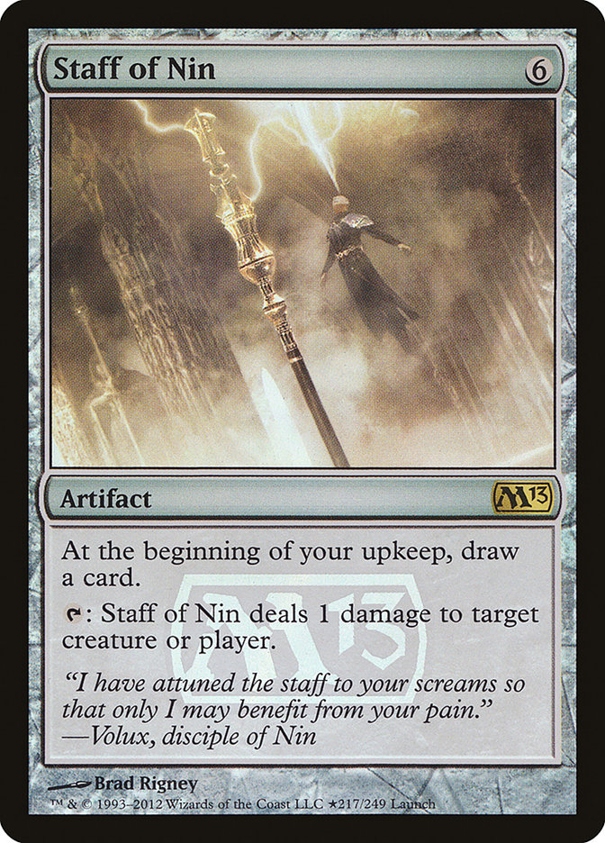 Staff of Nin [Magic 2013 Prerelease Promos] | Tables and Towers