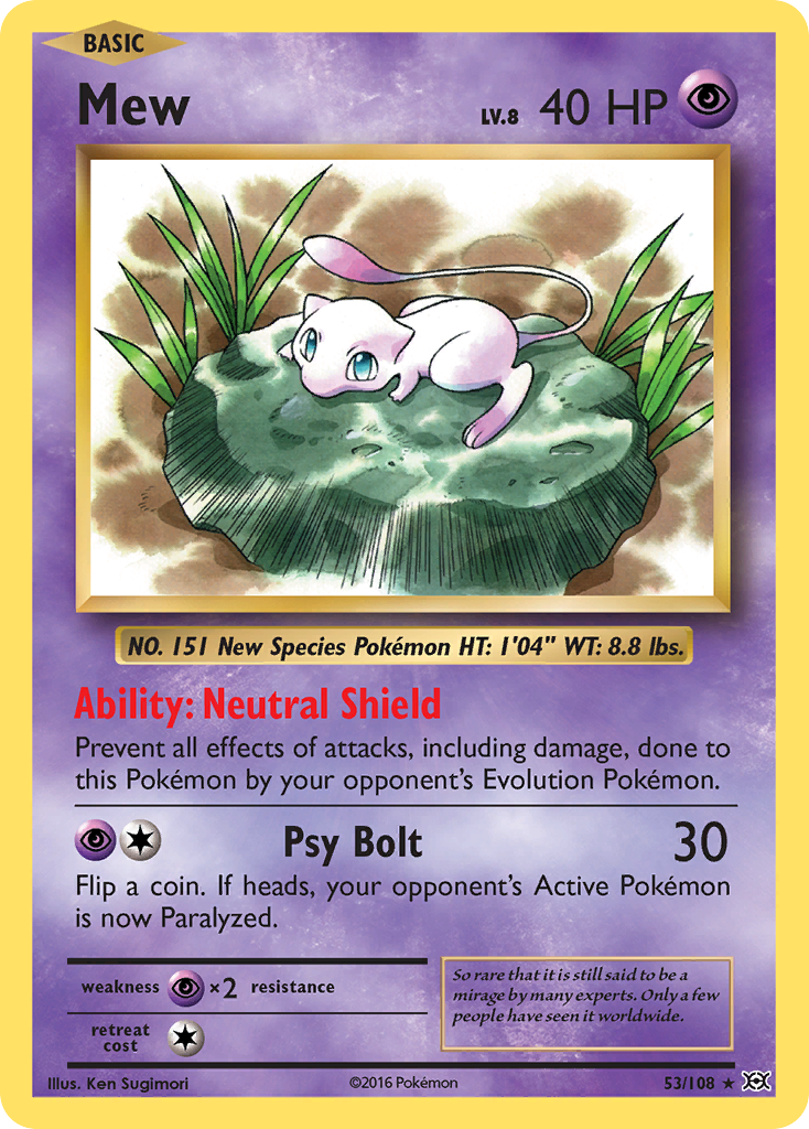 Mew (53/108) [XY: Evolutions] | Tables and Towers