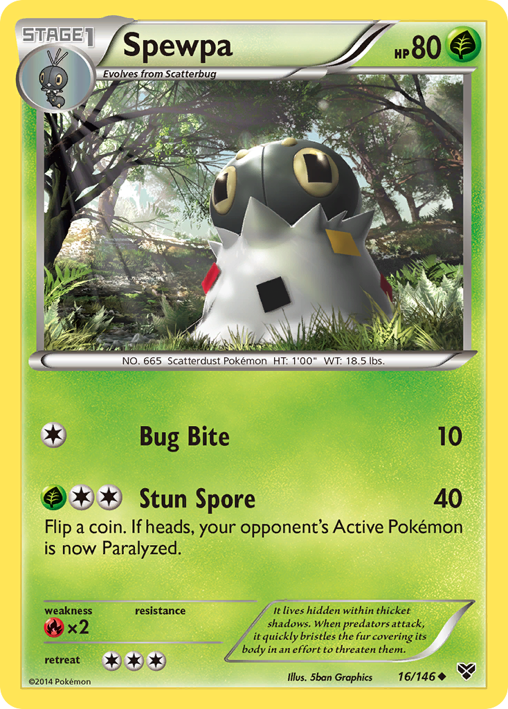 Spewpa (16/146) [XY: Base Set] | Tables and Towers