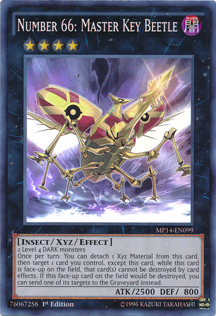 Number 66: Master Key Beetle [MP14-EN099] Super Rare | Tables and Towers