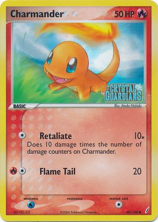 Charmander (48/100) (Stamped) [EX: Crystal Guardians] | Tables and Towers