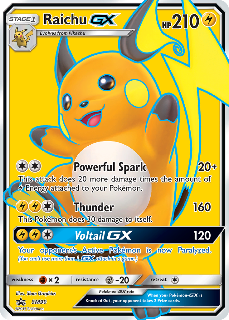 Raichu GX (SM90) [Sun & Moon: Black Star Promos] | Tables and Towers