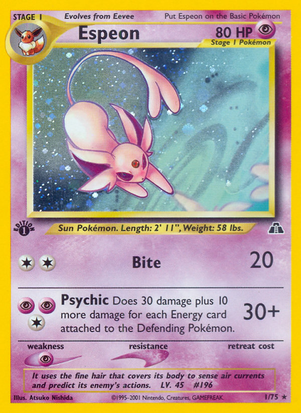 Espeon (1/75) [Neo Discovery 1st Edition] | Tables and Towers