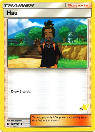 Hau (120/149) (Pikachu Stamp #33) [Battle Academy 2020] | Tables and Towers