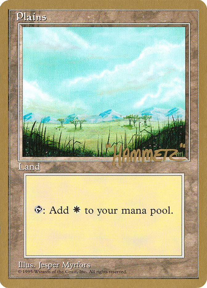 Plains (shr365) (Shawn "Hammer" Regnier) [Pro Tour Collector Set] | Tables and Towers