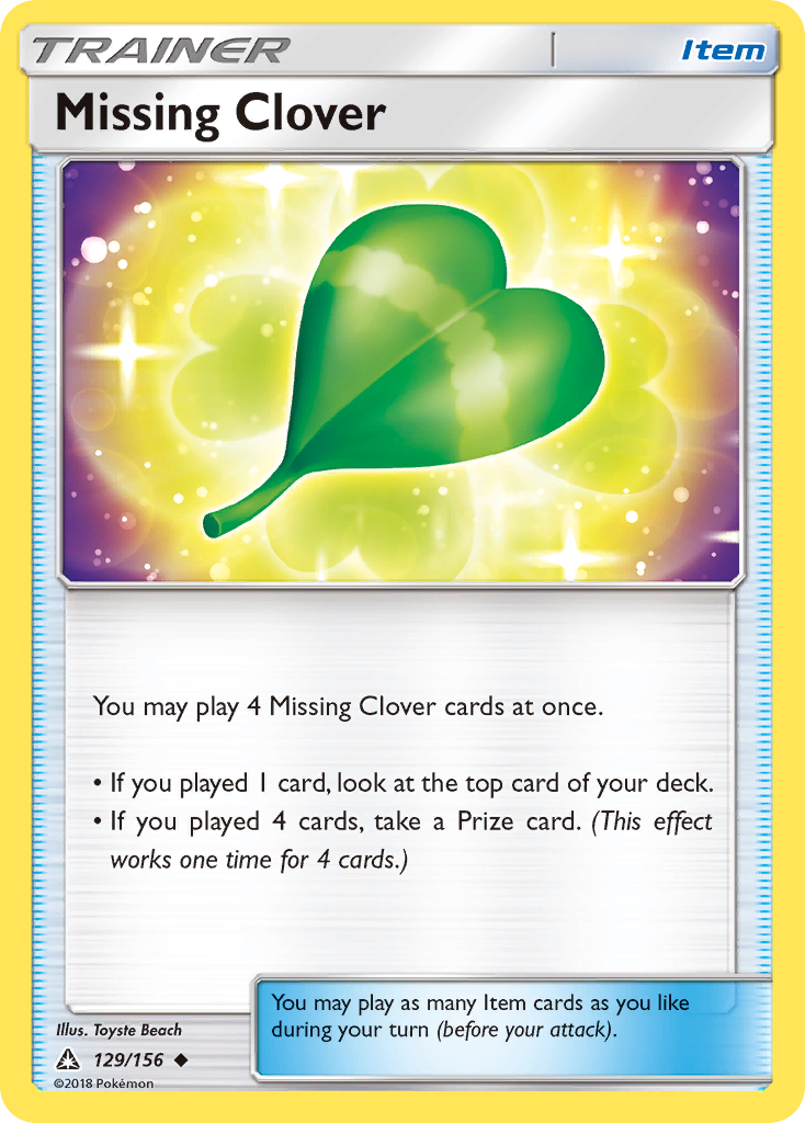 Missing Clover (129/156) [Sun & Moon: Ultra Prism] | Tables and Towers